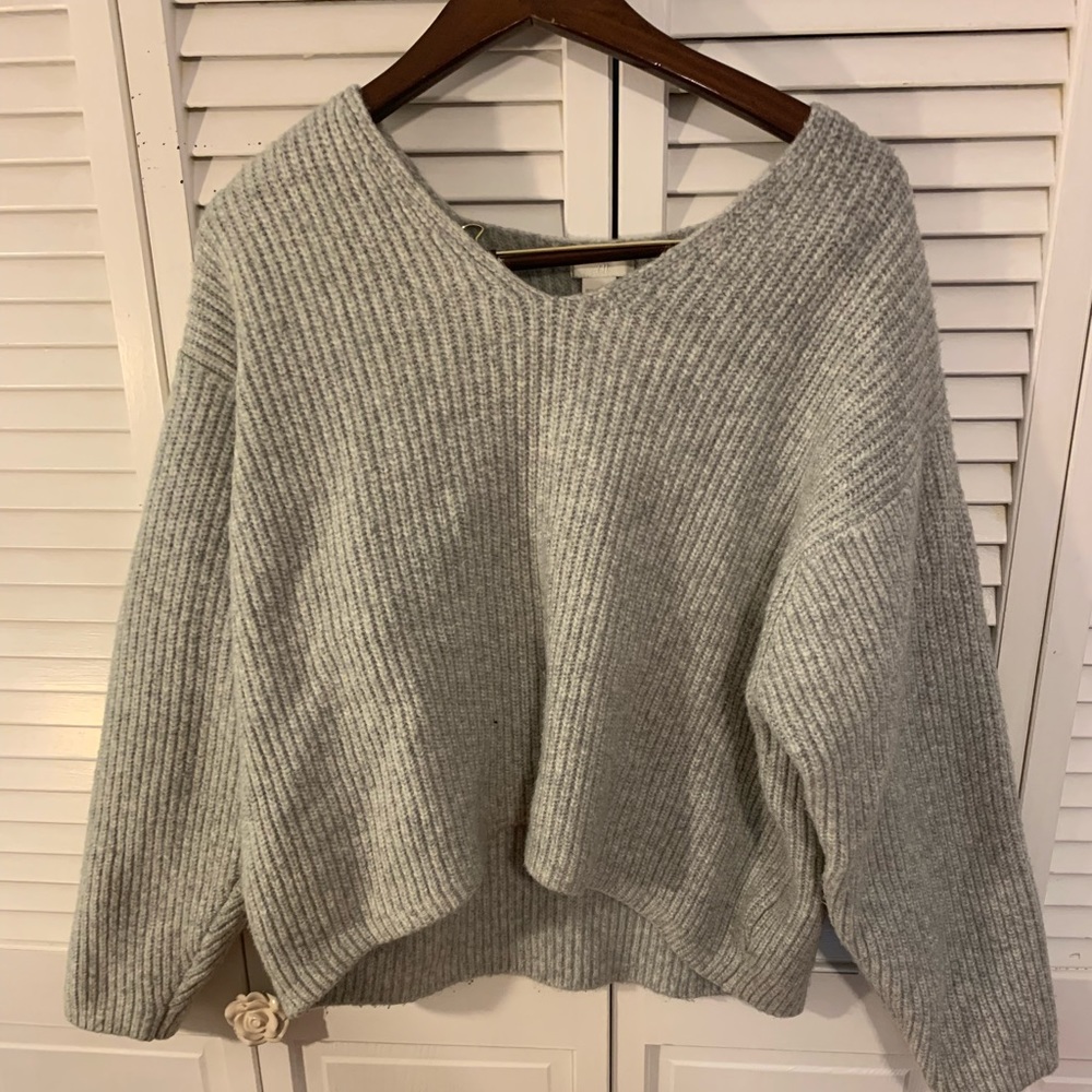 HM GREY OVERSIZED SWEATER